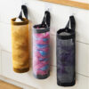 Kitchen Plastic Mesh Dispenser Organizer Trash Bags Holder Bag Storage Bag Garbage Bags Grocery Holder Home Garbage Organizer